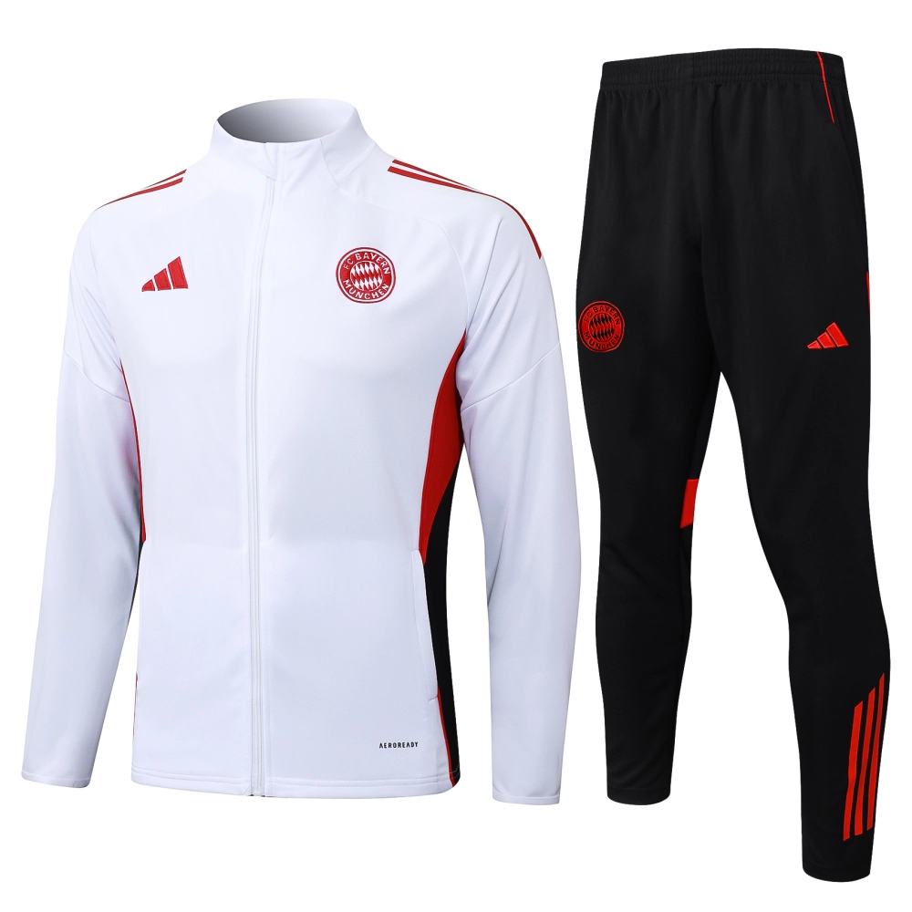 01b9b251a59e7d06a27b4f36269d95e9-1-111-1-10 Bayern Munich Training Kit (jacket+Pants) white 2025-26 - Image 1