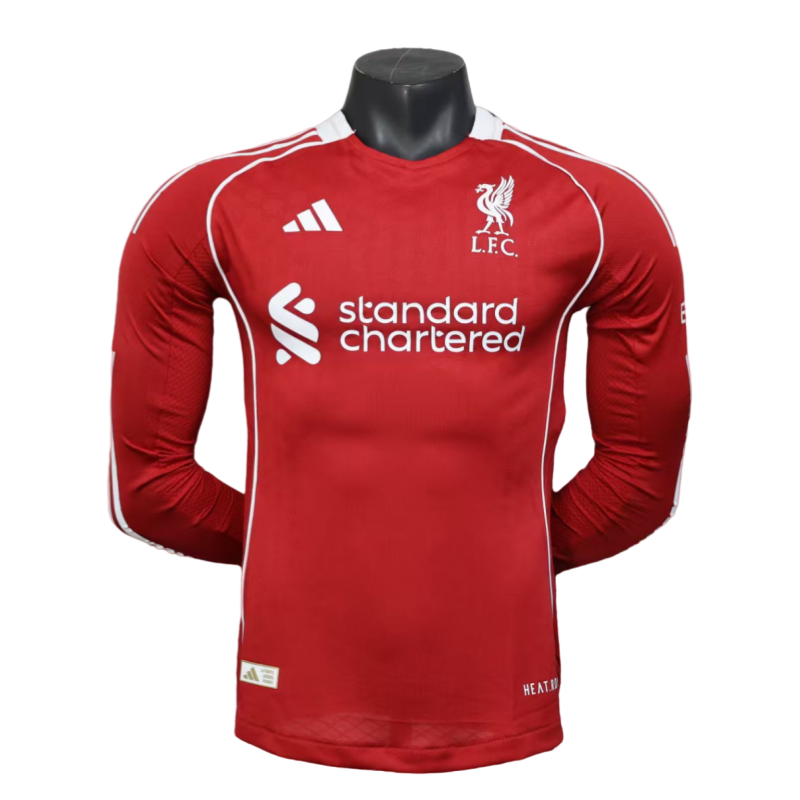 2025-07-16111149755 Liverpool Long Sleeve Jersey Home Football Shirt 2025-26-Player version - Image 1