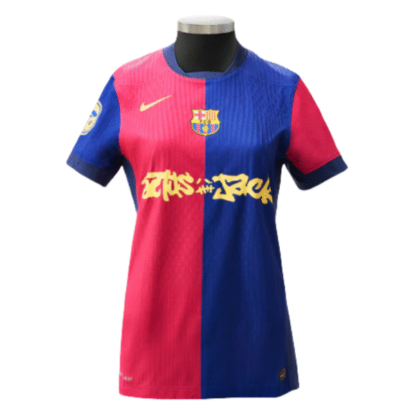 Limited Edition FC Barcelona x TRAVIS SCOTT 24/25 women's home Player version football jersey