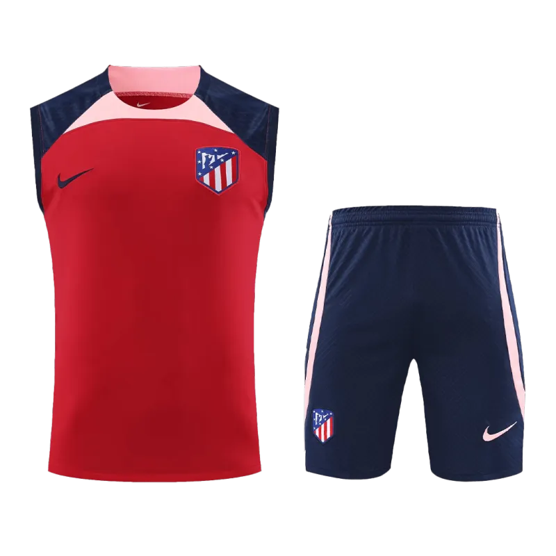 541fc06017 Atletico Madrid Sleeveless Training Kit (Top+Shorts) Red 2023-24 - Image 1