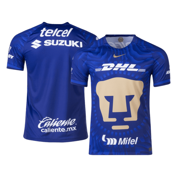 Pumas UNAM Away Soccer Blue Jersey 2025-26 Fan version