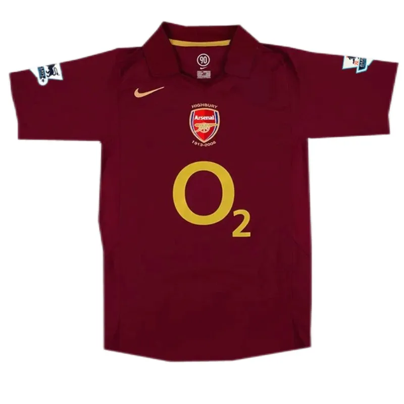 9b6527b8ee 05-06 Arsenal Henry #14 Bergkamp #10 Pires #7 FABREGAS #15 Retro Jersey Home - Image 1