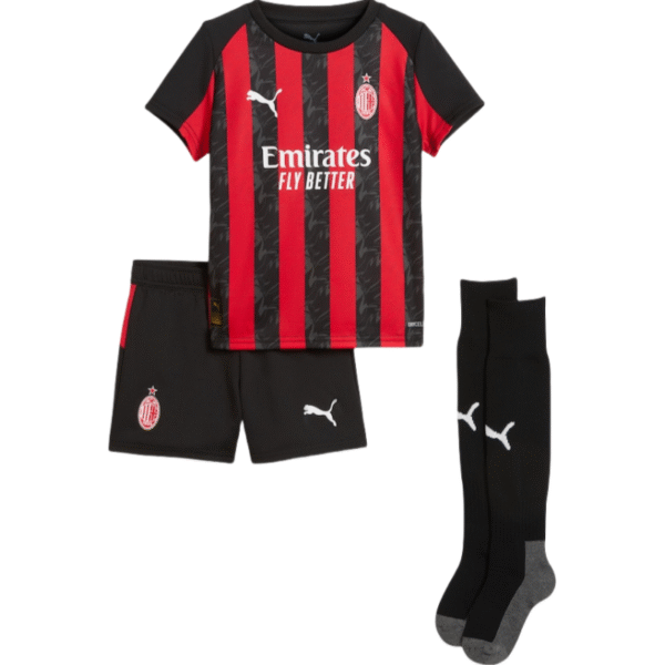 Kids Ac Milan Home jersey kit 2025-26