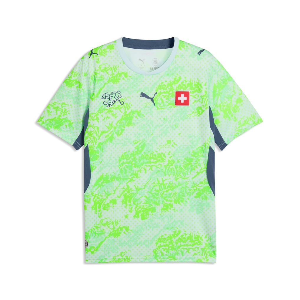 Camiseta réplica de visitante de la selección nacional de Suiza Puma (1) FIFA World Cup Camiseta réplica de visitante de la selección nacional de Suiza Puma 2026 - Verde - Image 1